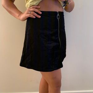Black free people velvet skirt